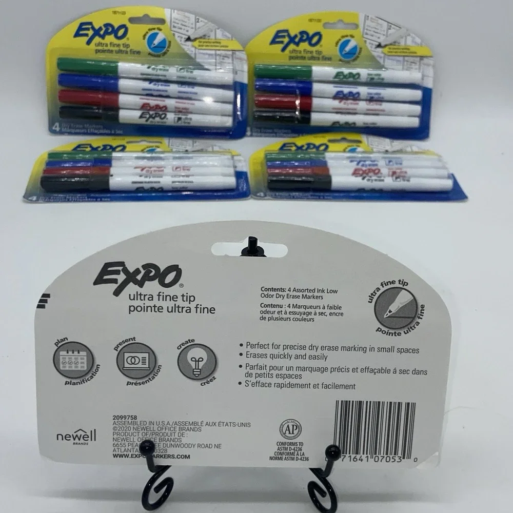 Expo Dry Erase Markers, Ultra Fine Point, Assorted‎ Colors 4 ea (Lot Of 5) NEW